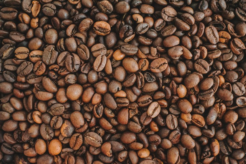 Freshly roasted coffee beans